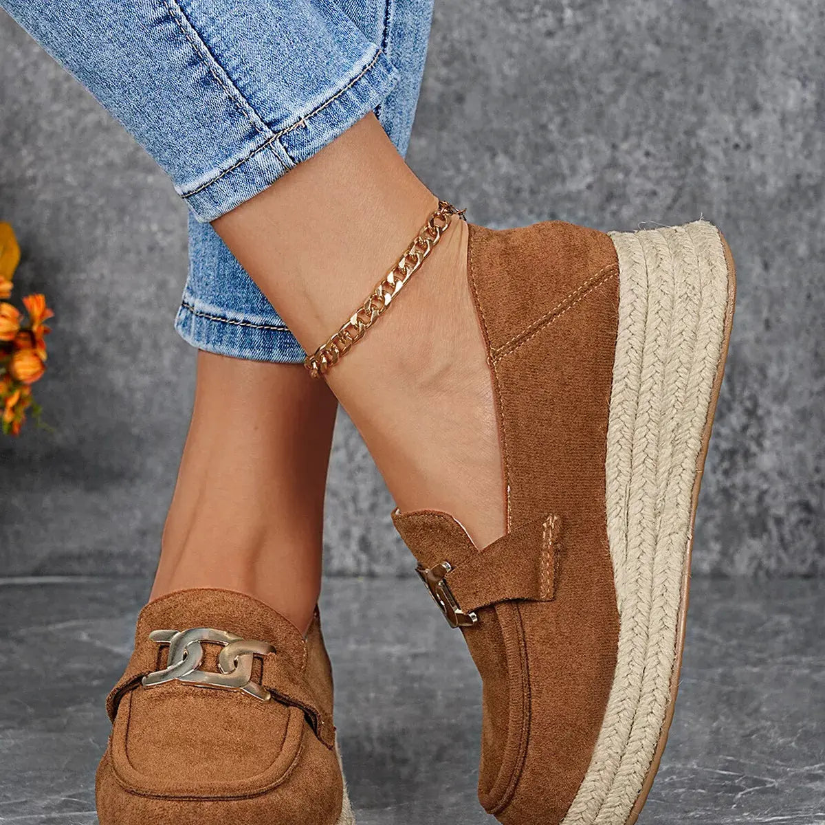 Round Toe Platform Slip-Ons by Partner Label