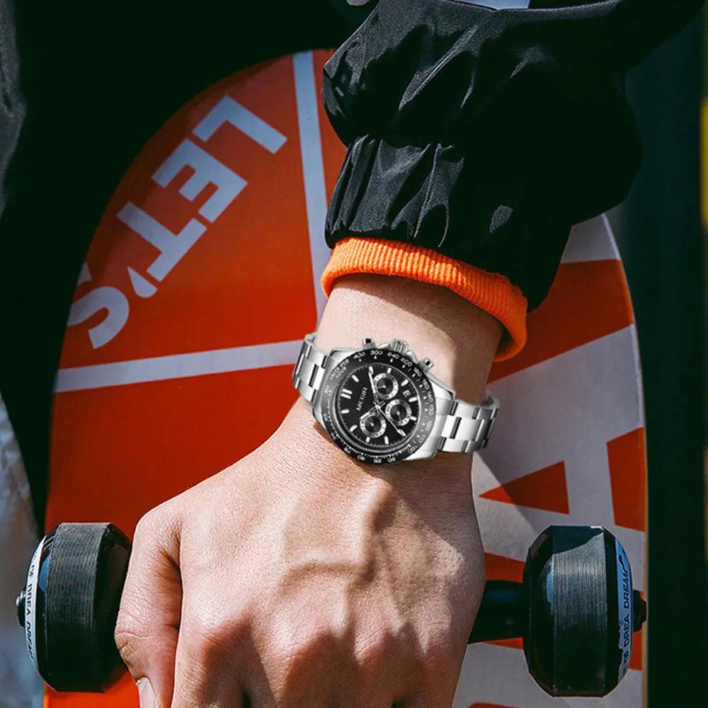 MEGIR Fashion Business Watches for Men Sport Quartz Wristwatch Waterproof Date Clock Chronograph 24-hour Relogio Masculino 8104 by MEGIR WATCH GROUP