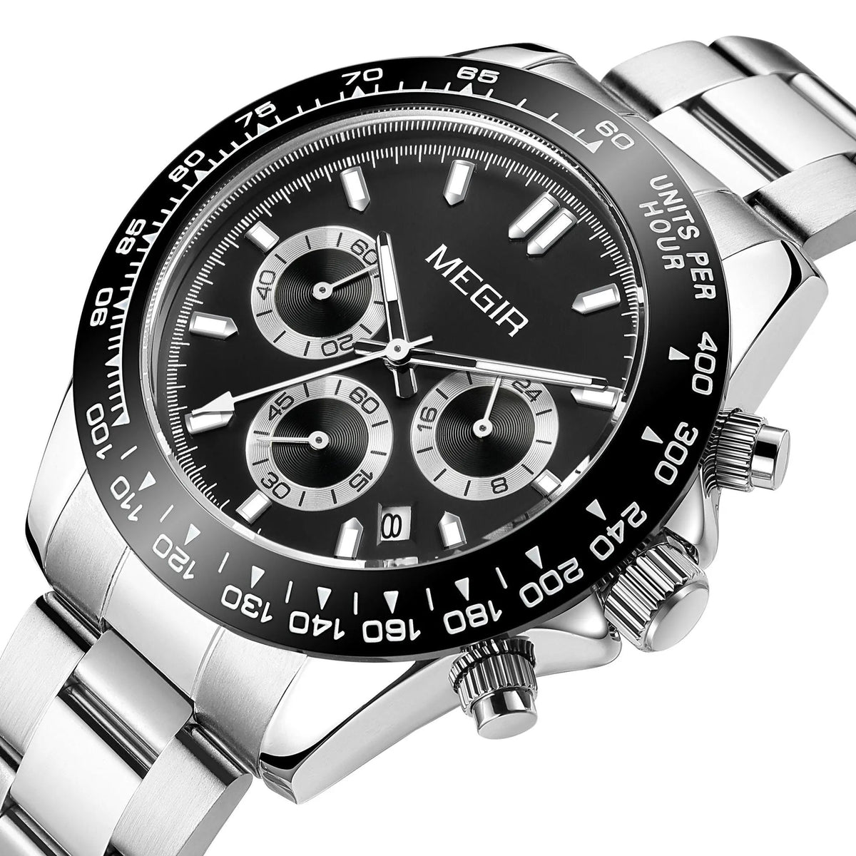 MEGIR Fashion Business Watches for Men Sport Quartz Wristwatch Waterproof Date Clock Chronograph 24-hour Relogio Masculino 8104 by MEGIR WATCH GROUP