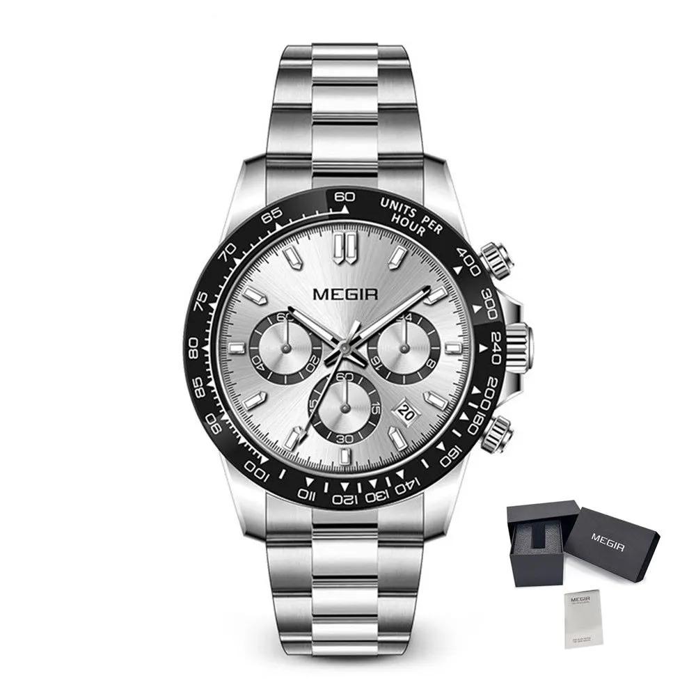MEGIR Fashion Business Watches for Men Sport Quartz Wristwatch Waterproof Date Clock Chronograph 24-hour Relogio Masculino 8104 by MEGIR WATCH GROUP