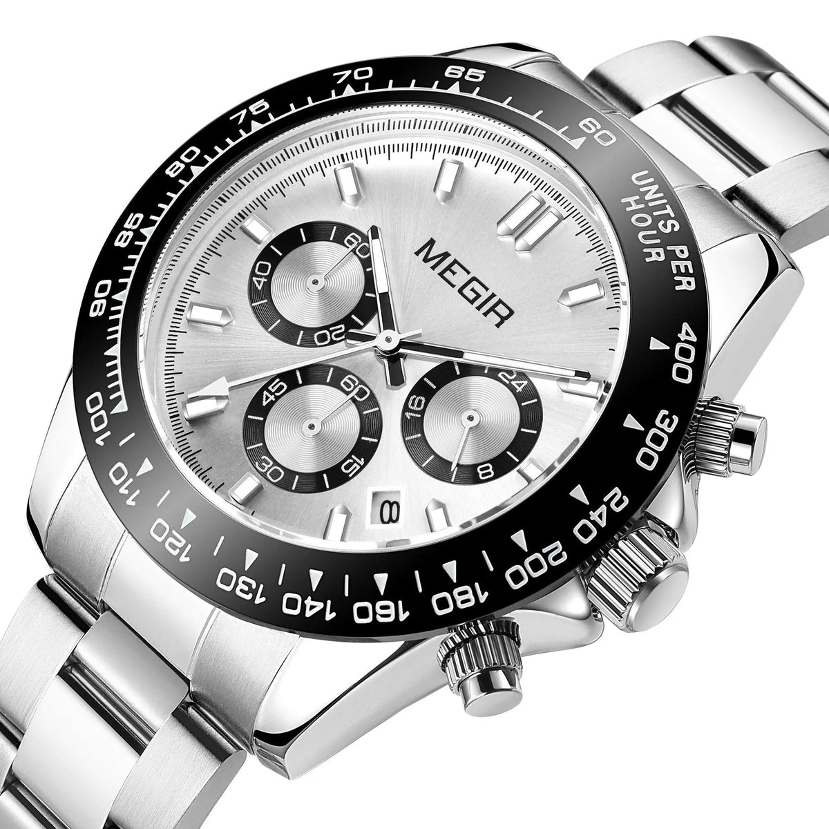 MEGIR Fashion Business Watches for Men Sport Quartz Wristwatch Waterproof Date Clock Chronograph 24-hour Relogio Masculino 8104 by MEGIR WATCH GROUP