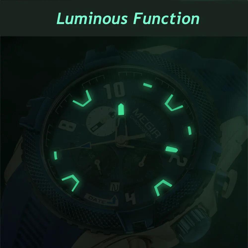 MEGIR Luxury Men's Watches Fashion Sport Quartz Watch Waterproof Date Chronograph Military Wristwatches Clock Reloj Hombre 2200 by MEGIR WATCH GROUP