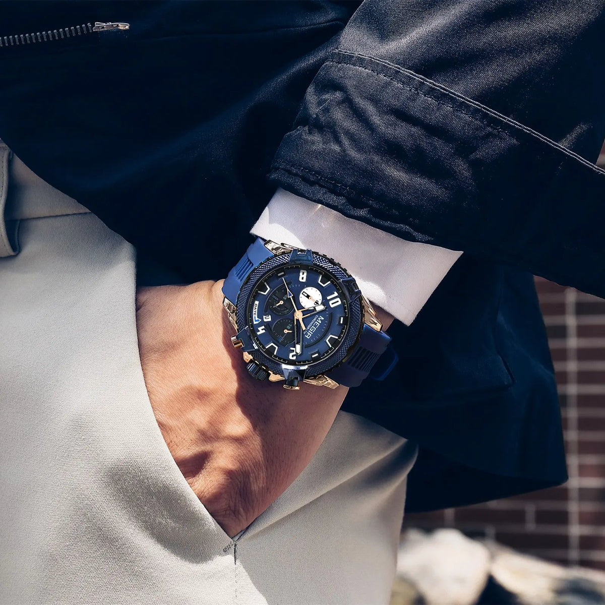 MEGIR Luxury Men's Watches Fashion Sport Quartz Watch Waterproof Date Chronograph Military Wristwatches Clock Reloj Hombre 2200 by MEGIR WATCH GROUP