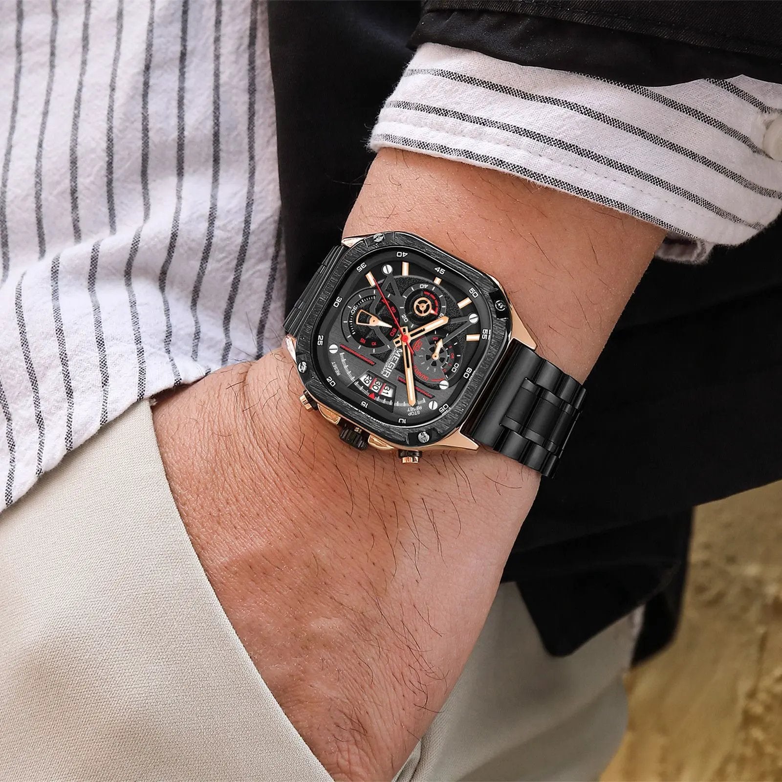 MEGIR Sports Military Watches for Men Luxury Business Casual Wristwatches Waterproof Date Clock Chronograph Reloj Hombre 2217 by MEGIR WATCH GROUP