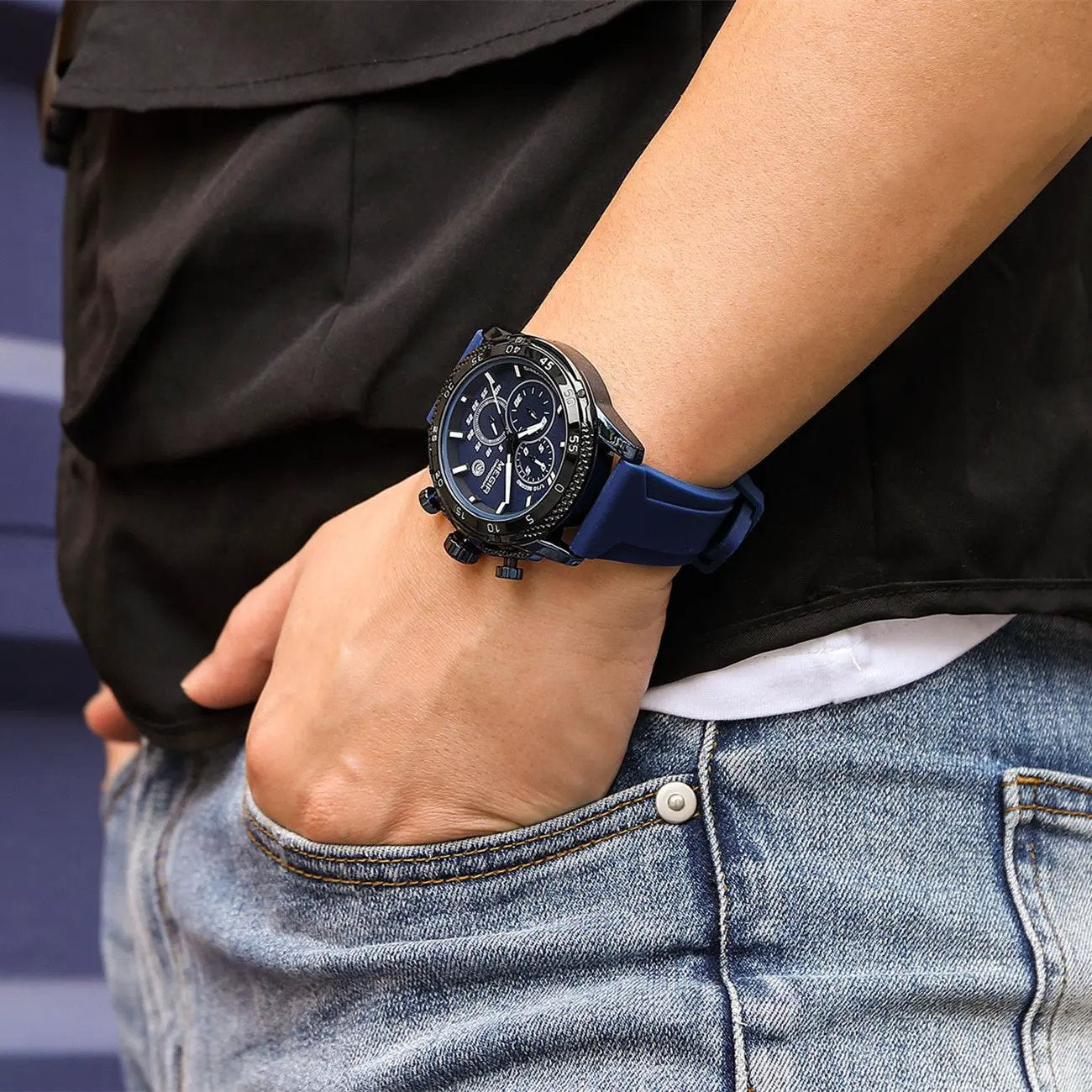 MEGIR Men's Watches Luxury Military Sport Wristwatches Waterproof Luminous Silicone Strap Quartz Chronograph Reloj Hombre 2211 by MEGIR WATCH GROUP