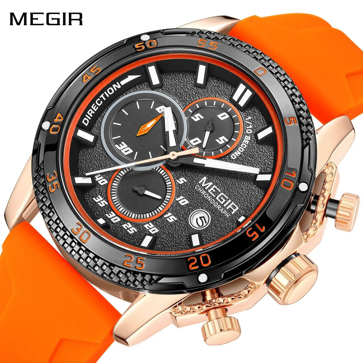 MEGIR Men's Watches Luxury Military Sport Wristwatches Waterproof Luminous Silicone Strap Quartz Chronograph Reloj Hombre 2211 by MEGIR WATCH GROUP