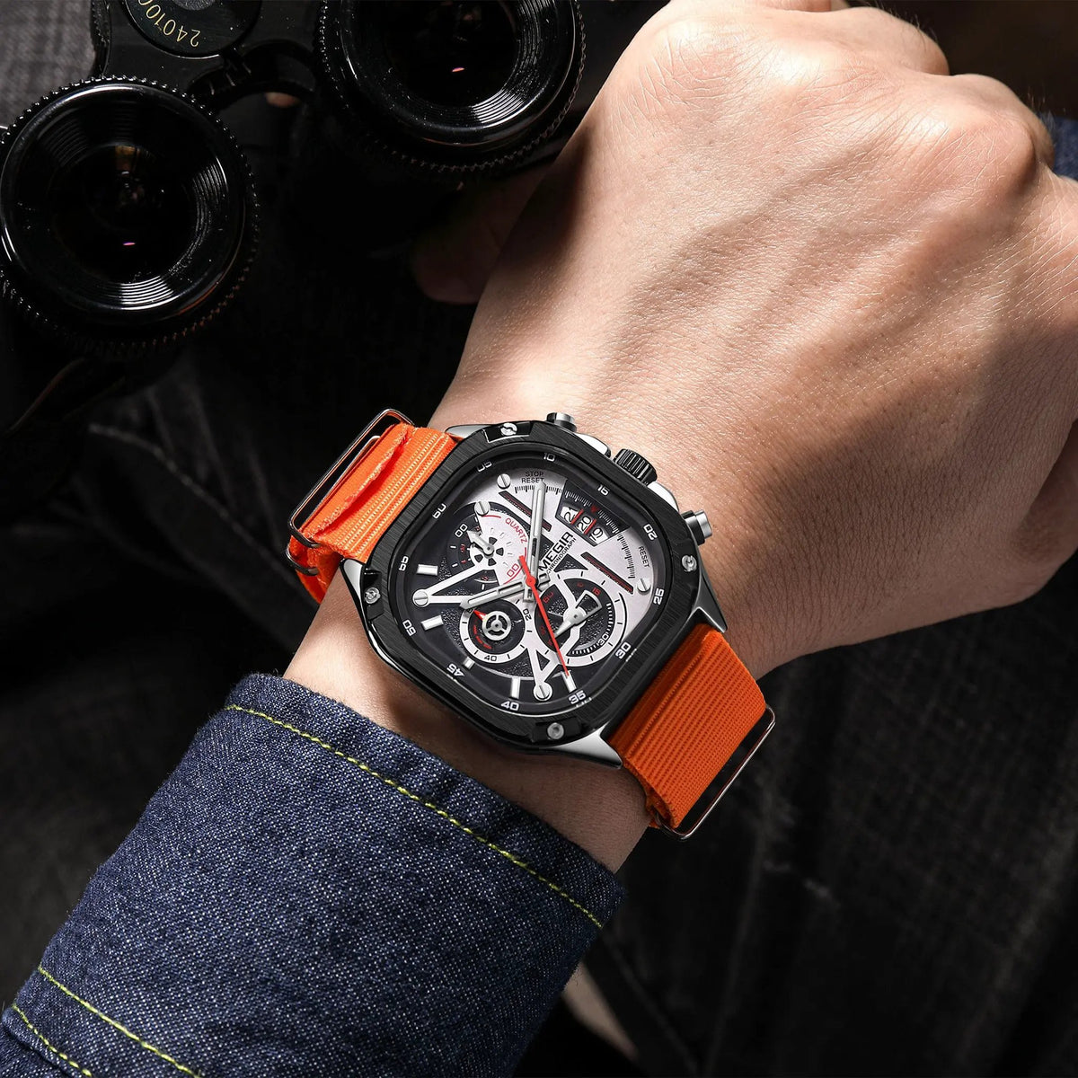 MEGIR Sports Military Watches for Men Luxury Business Casual Wristwatches Waterproof Date Clock Chronograph Reloj Hombre 2217 by MEGIR WATCH GROUP