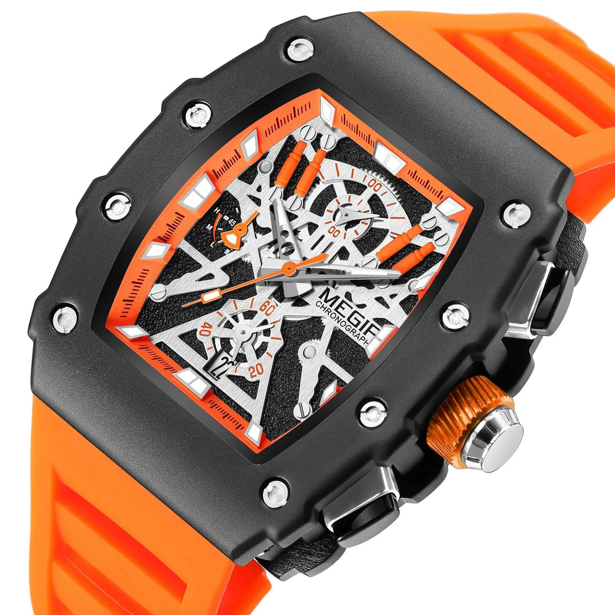 MEGIR Luxury Outdoor Sport Wristwatch for Men Silicone Waterproof Watches Quartz Military Watch Male Clock Chronograph 2218 by MEGIR WATCH GROUP