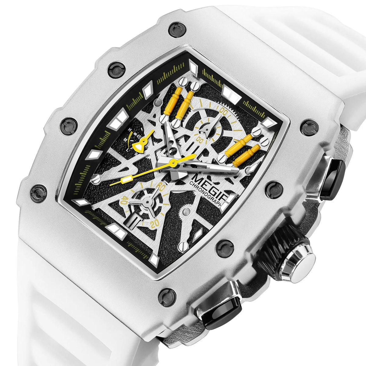 MEGIR Luxury Outdoor Sport Wristwatch for Men Silicone Waterproof Watches Quartz Military Watch Male Clock Chronograph 2218 by MEGIR WATCH GROUP