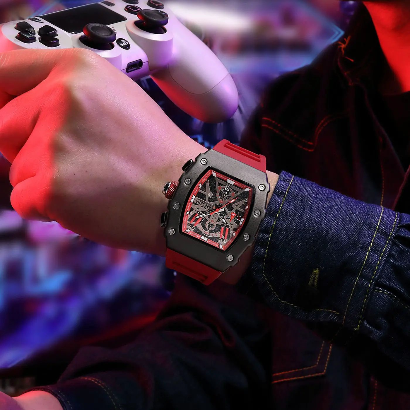MEGIR Luxury Outdoor Sport Wristwatch for Men Silicone Waterproof Watches Quartz Military Watch Male Clock Chronograph 2218 by MEGIR WATCH GROUP