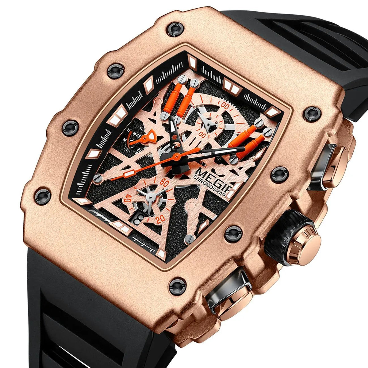 MEGIR Luxury Outdoor Sport Wristwatch for Men Silicone Waterproof Watches Quartz Military Watch Male Clock Chronograph 2218 by MEGIR WATCH GROUP