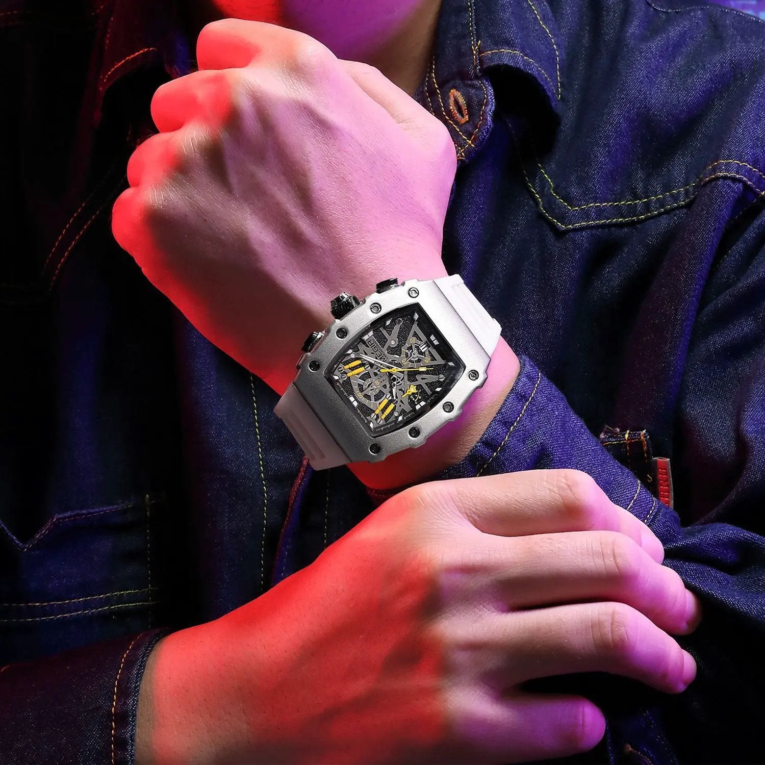 MEGIR Luxury Outdoor Sport Wristwatch for Men Silicone Waterproof Watches Quartz Military Watch Male Clock Chronograph 2218 by MEGIR WATCH GROUP