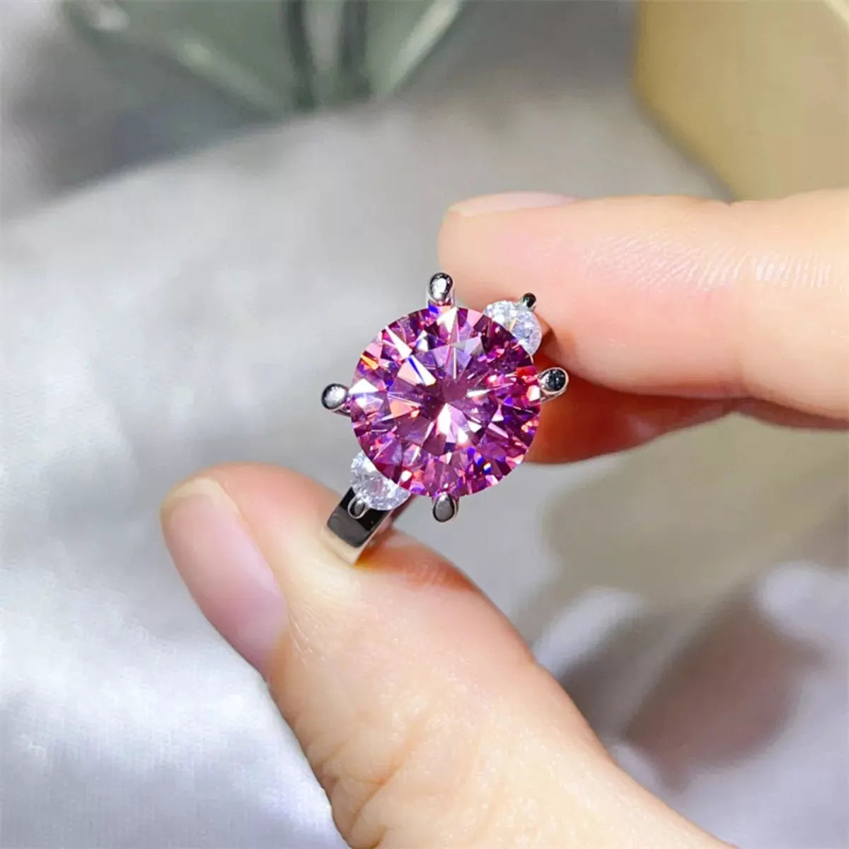 5 Carat Moissanite 925 Sterling Silver Ring by Partner Label