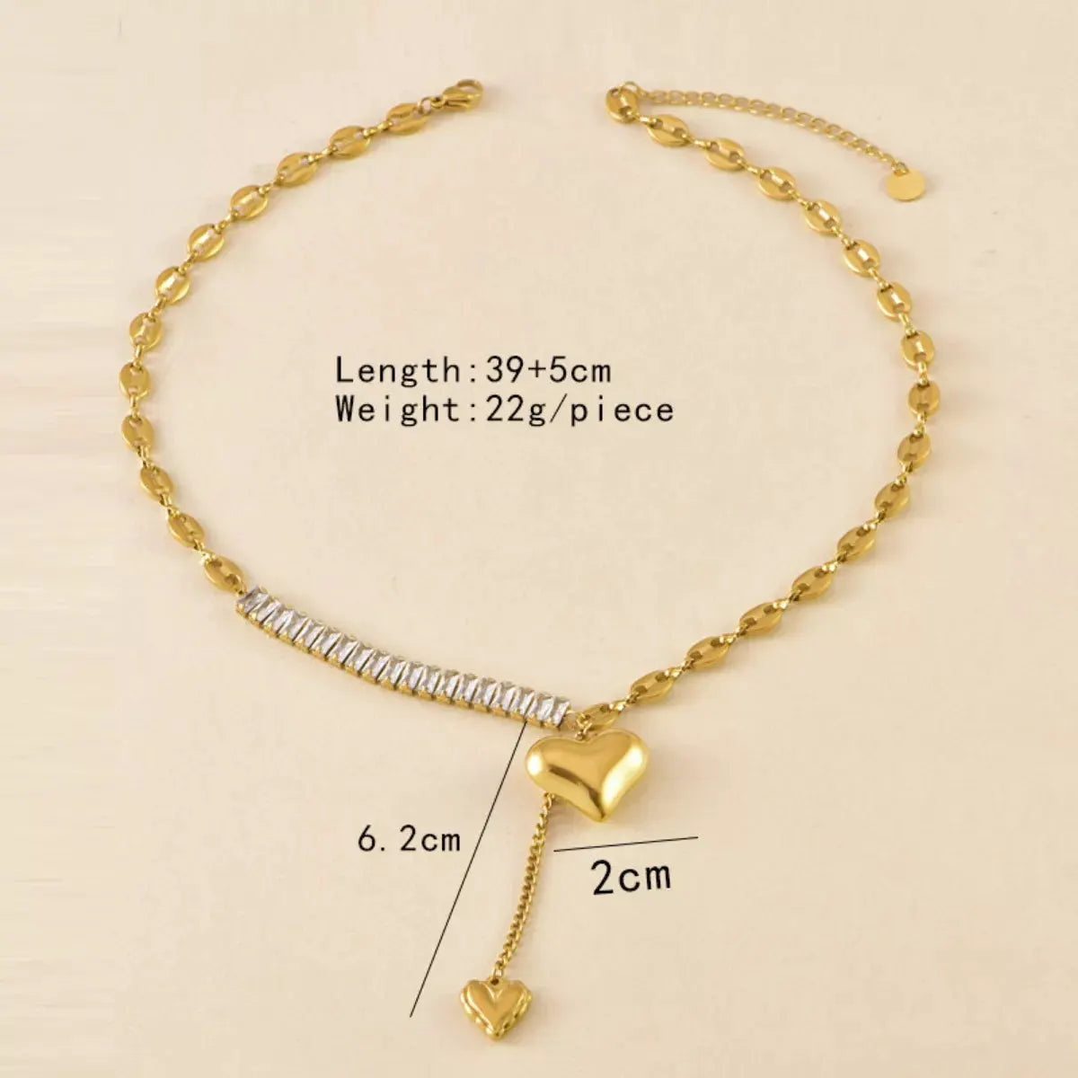 18K Gold-Plated Heart Necklace by Partner Labels
