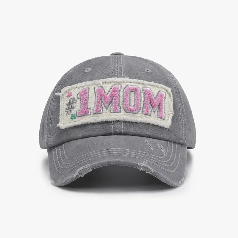 Letter Adjustable Cotton Baseball Cap by Partner Label