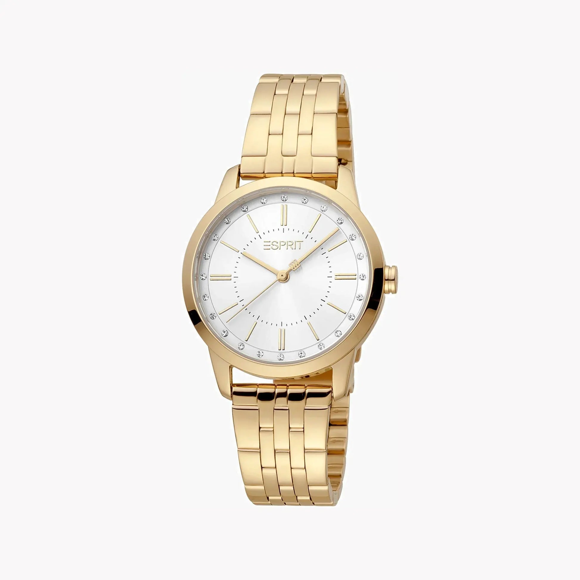 Esprit Women's Gold Stainless Steel Watch, Silver Dial | Es1l067m0065 by ESPRIT