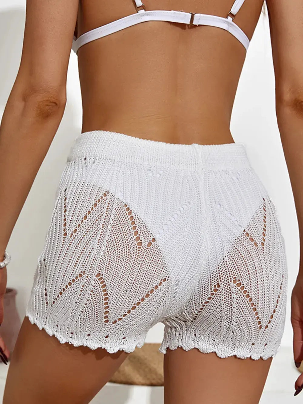 Drawstring Cutout Swim Shorts by Partner Label