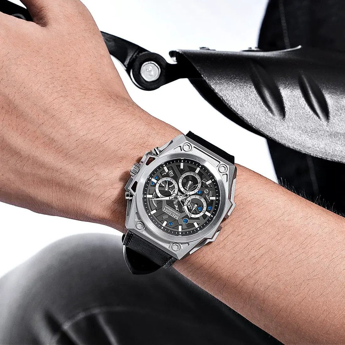 MEGIR Men's Watches Waterproof Sports Wristwatches Quartz Military Chronograph Luminous Male Clock Calendar Relogio Masculino 4220 by MEGIR WATCH GROUP