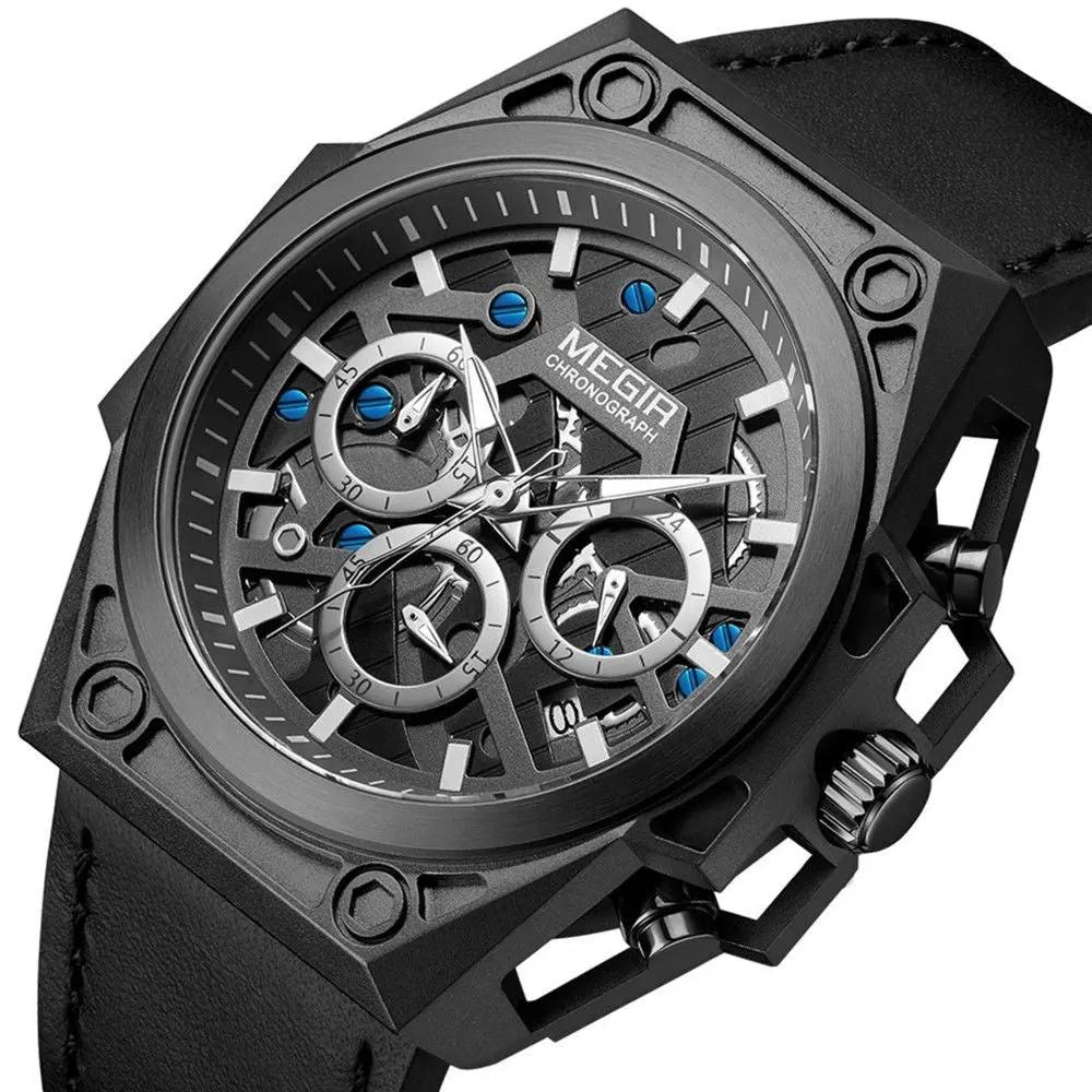 MEGIR Men's Watches Waterproof Sports Wristwatches Quartz Military Chronograph Luminous Male Clock Calendar Relogio Masculino 4220 by MEGIR WATCH GROUP