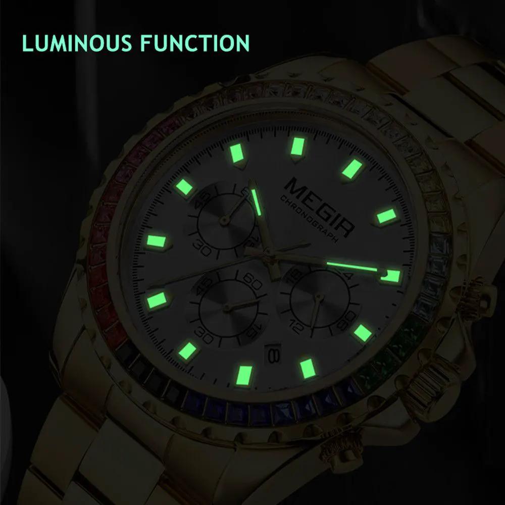 MEGIR Men Watches Luxury Military Quartz Wristwatch Waterproof Stainless Steel Strap Business Watch Chronograph Date Clock Relogio Masculino 2227 by MEGIR WATCH GROUP