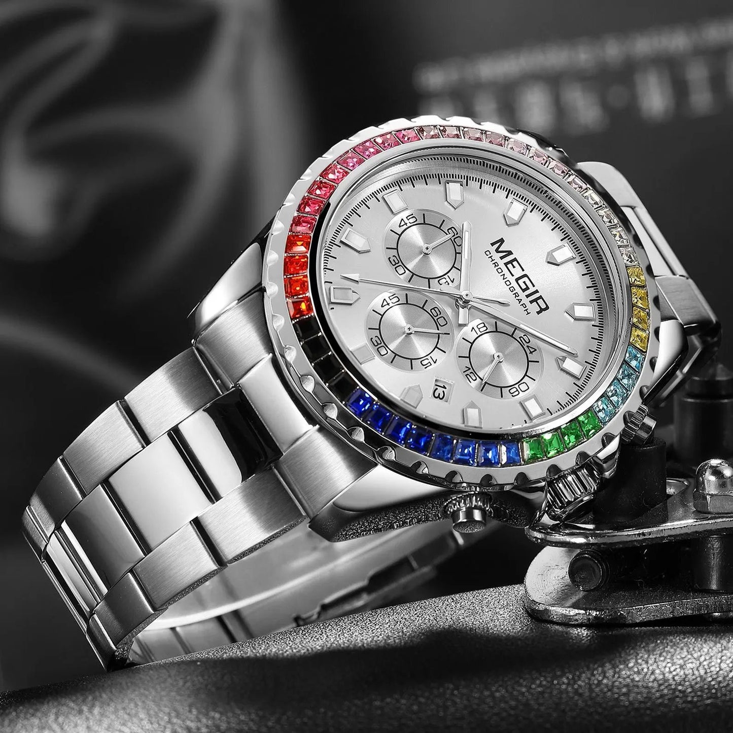 MEGIR Men Watches Luxury Military Quartz Wristwatch Waterproof Stainless Steel Strap Business Watch Chronograph Date Clock Relogio Masculino 2227 by MEGIR WATCH GROUP