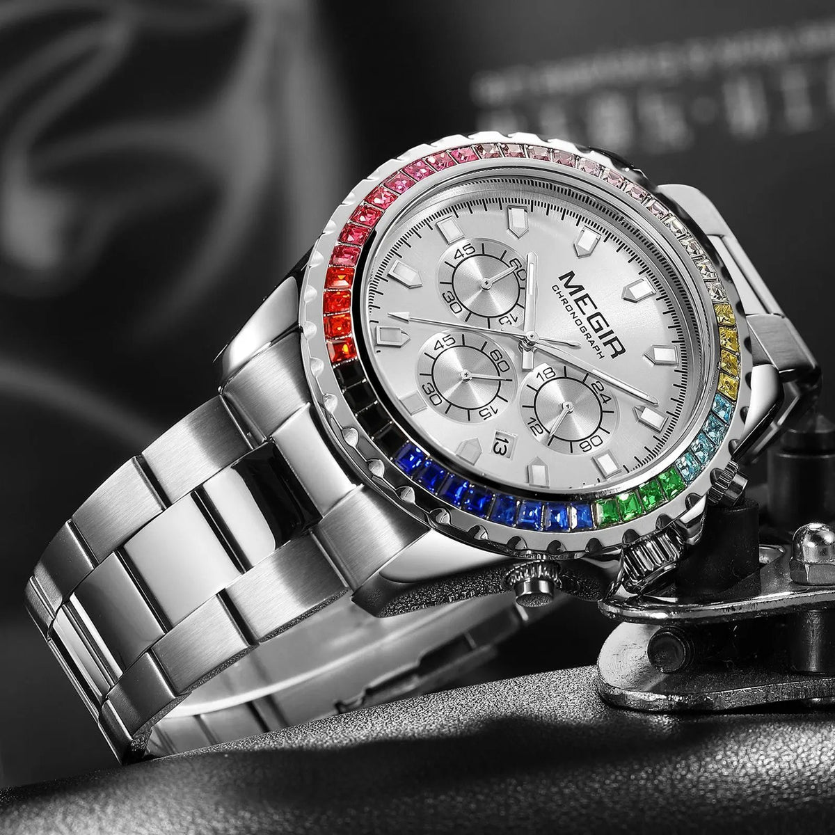 MEGIR Men Watches Luxury Military Quartz Wristwatch Waterproof Stainless Steel Strap Business Watch Chronograph Date Clock Relogio Masculino 2227 by MEGIR WATCH GROUP