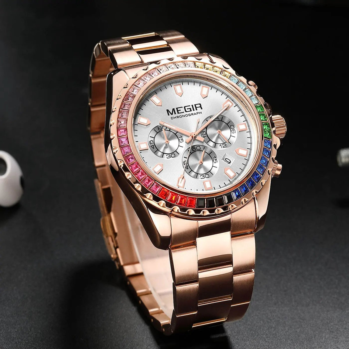 MEGIR Men Watches Luxury Military Quartz Wristwatch Waterproof Stainless Steel Strap Business Watch Chronograph Date Clock Relogio Masculino 2227 by MEGIR WATCH GROUP