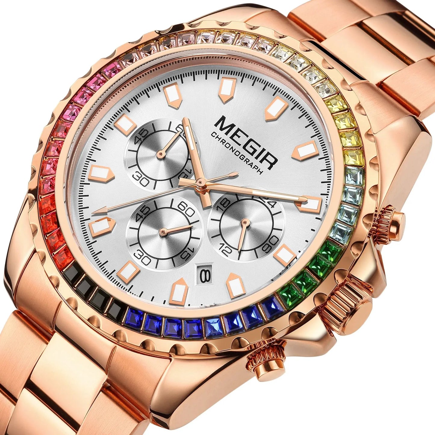 MEGIR Men Watches Luxury Military Quartz Wristwatch Waterproof Stainless Steel Strap Business Watch Chronograph Date Clock Relogio Masculino 2227 by MEGIR WATCH GROUP