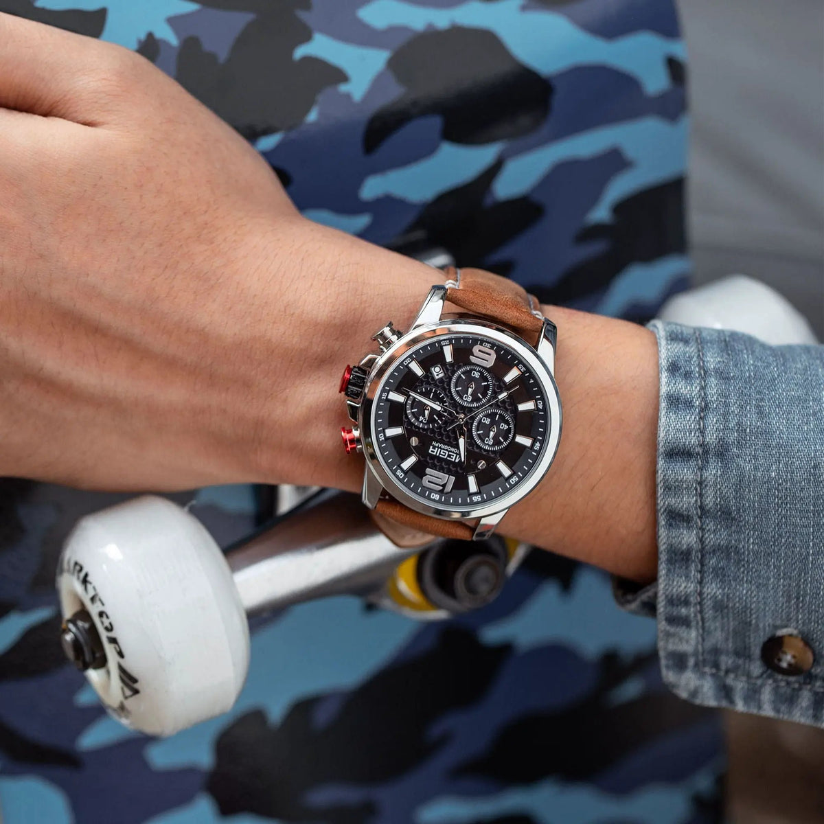 MEGIR Luxury Business Men Watch Fashion Quartz Sport Chronograph Luminous Waterproof Calendar Stainless Steel Male Wristwatch 2156 by MEGIR WATCH GROUP
