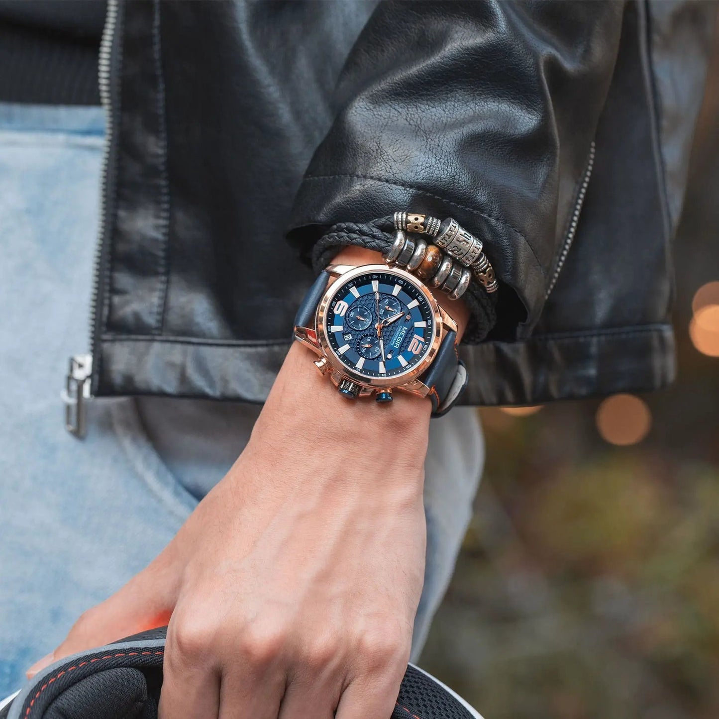 MEGIR Luxury Business Men Watch Fashion Quartz Sport Chronograph Luminous Waterproof Calendar Stainless Steel Male Wristwatch 2156 by MEGIR WATCH GROUP