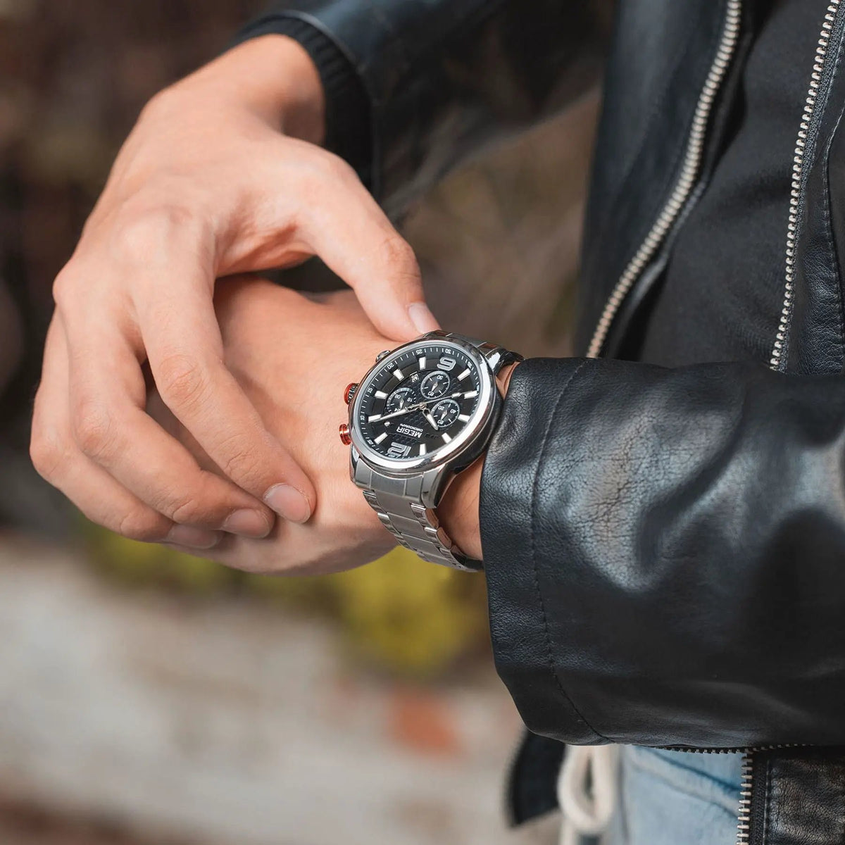 MEGIR Luxury Business Men Watch Fashion Quartz Sport Chronograph Luminous Waterproof Calendar Stainless Steel Male Wristwatch 2156 by MEGIR WATCH GROUP