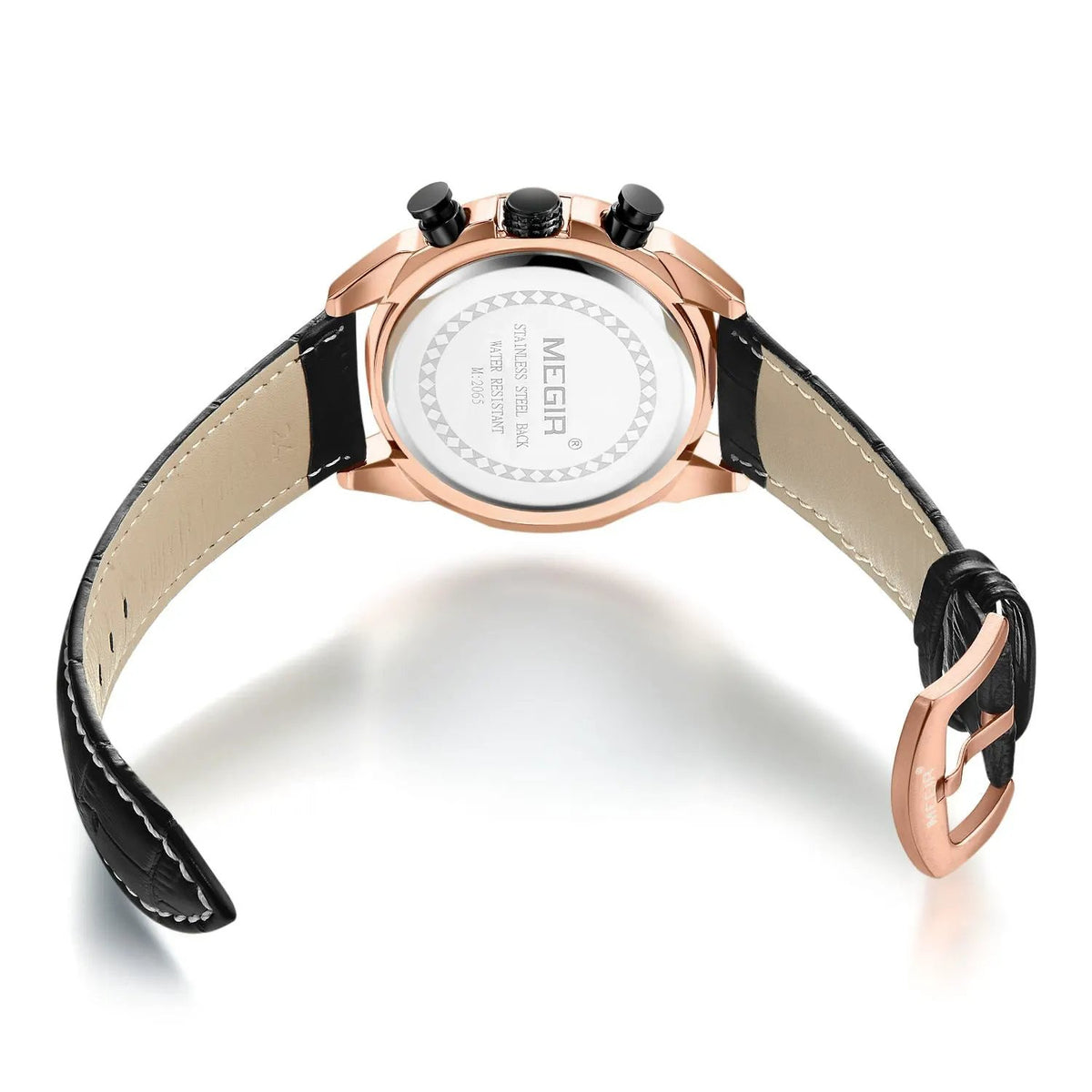 MEGIR Luxury Brand Military Sport Watches for Men Leather Strap Quartz Wristwatch Waterproof Date Chronograph Reloj Hombre 2065 by MEGIR WATCH GROUP