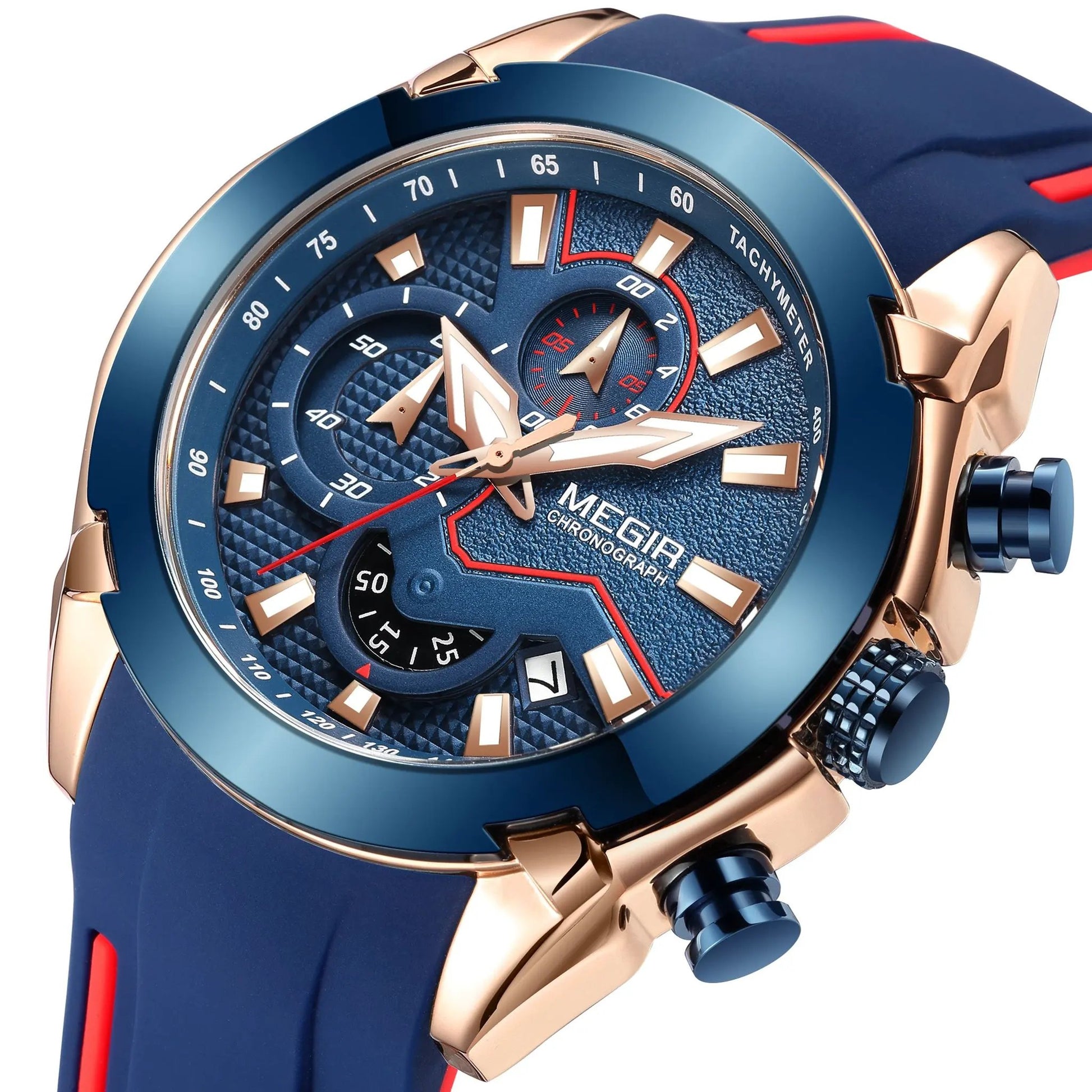 MEGIR Fashion Men's Watches Silicone Military Sport Watch Waterproof Date Chronograph Clock Wristwatch Relogio Masculino 2065 by MEGIR WATCH GROUP