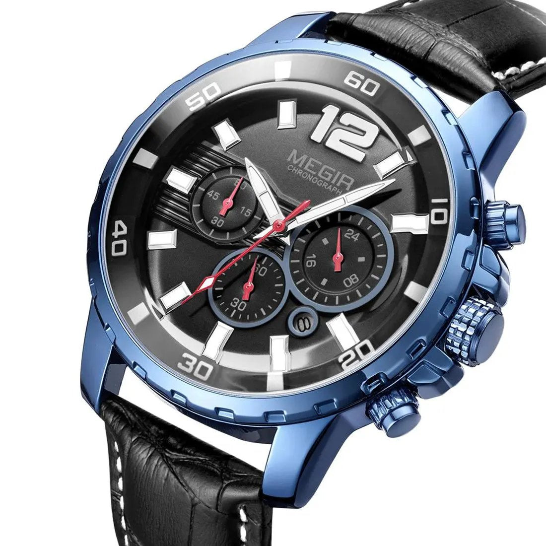 MEGIR Stainless Steel Business Watches for Men Luxury Quartz Casual Wristwatch Luminous Waterproof Date Clock Chronograph 2068 by MEGIR WATCH GROUP