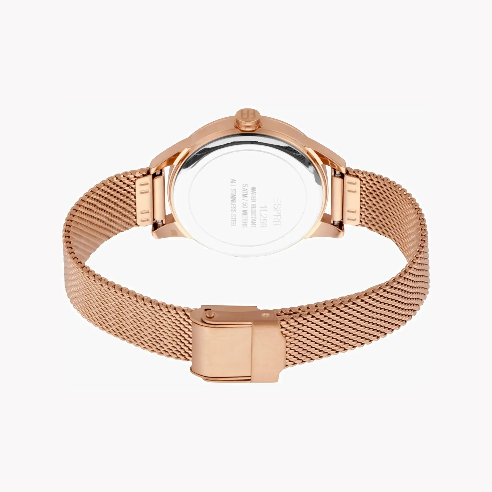 Esprit Women's Rose Gold Stainless Steel Watch, Silver Dial | ES1L259M1095 by ESPRIT