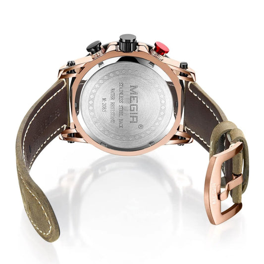 MEGIR Men's Sport Watches Chronograph Luxury Quartz Military Wristwatches Waterproof Luminous Date Clock Relogio Masculino 2085 by MEGIR WATCH GROUP