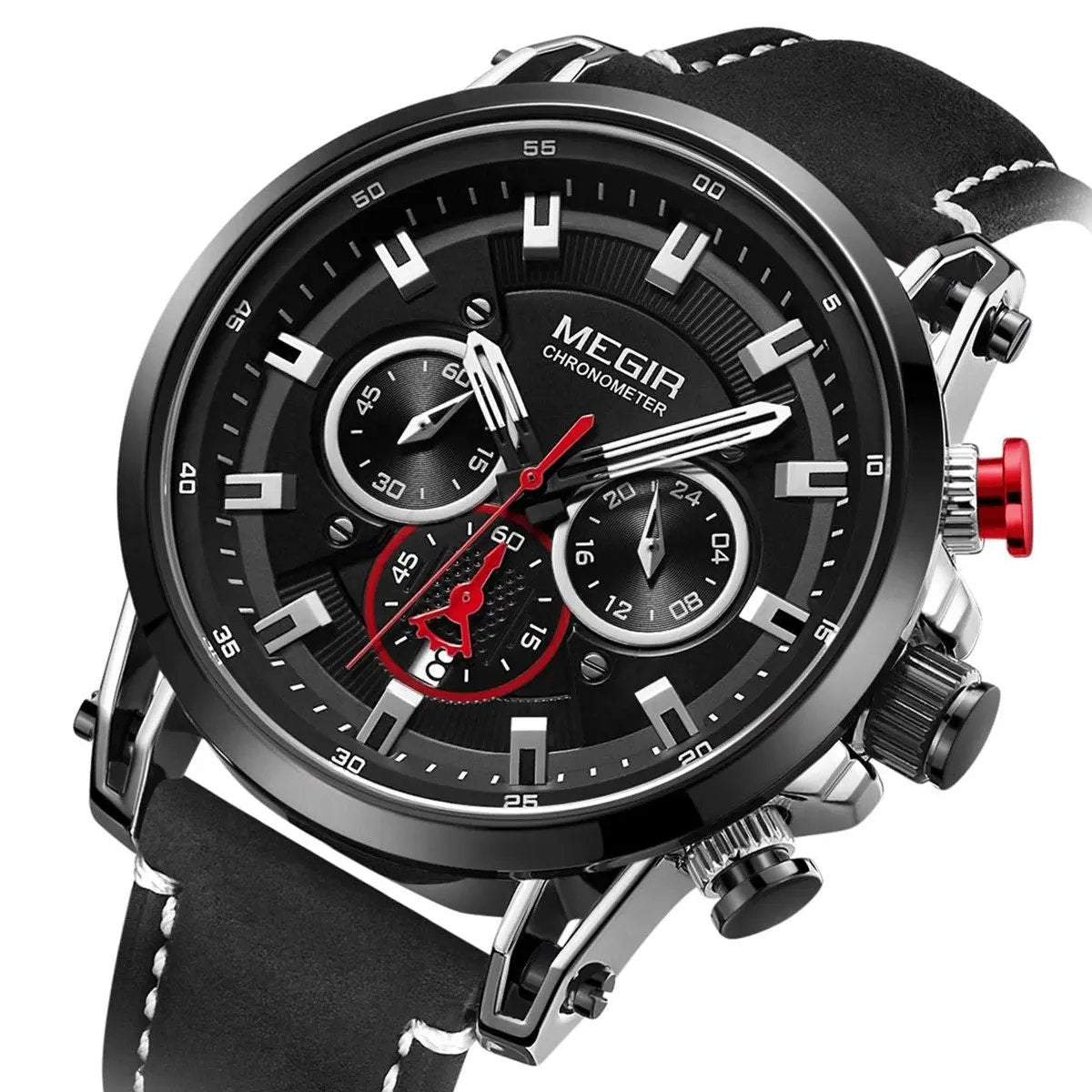 MEGIR Men's Sport Watches Chronograph Luxury Quartz Military Wristwatches Waterproof Luminous Date Clock Relogio Masculino 2085 by MEGIR WATCH GROUP