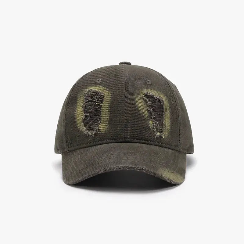 Distressed Cotton Baseball Cap by Partner Label