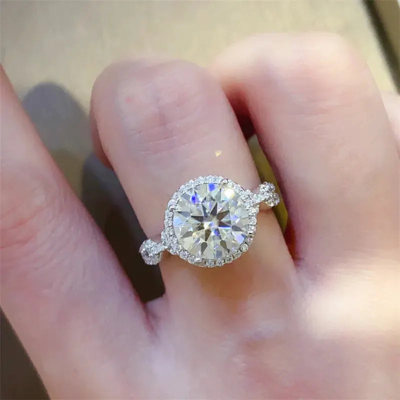 3 Carat 925 Sterling Silver Moissanite Ring by Partner Label