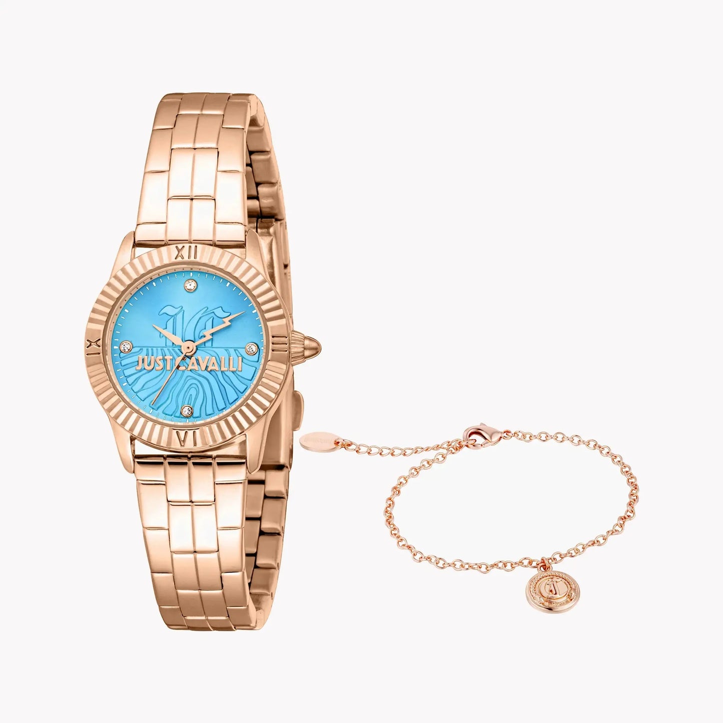 Just Cavalli Women's Rose Gold Watch, Blue Dial | Jc1l328m0065 by JUST CAVALLI
