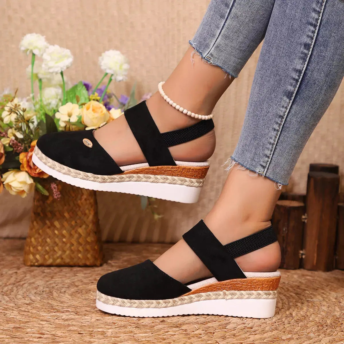 Espadrille Wedge Sandals with Ankle Strap | Partner Labels Selection by Partner Label