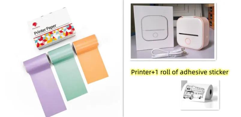 Portable Mini Thermal Label Printer Home Photo Printer Student Wrong Question Printer Bluetooth-compatible Mini Label Printer Price Tag by Maiden-Art