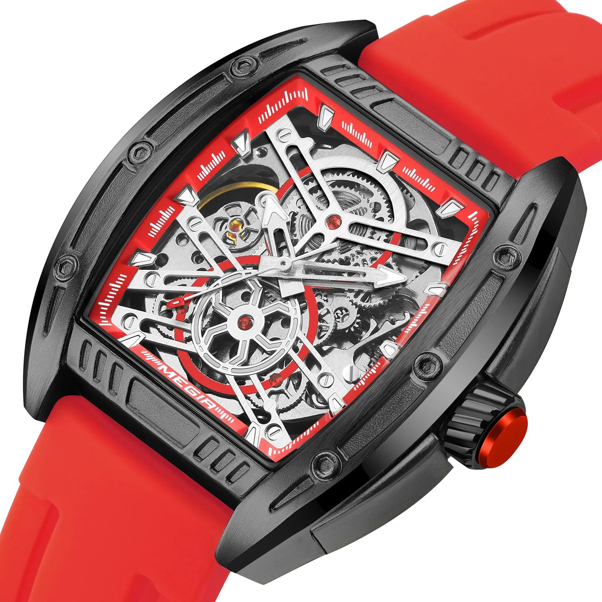 MEGIR Original Luxury Sport Watch for Men Silicone Band Automatic Mechanical Movement WristWatches Luminous Clock Reloj Hombre 8601 by MEGIR WATCH GROUP