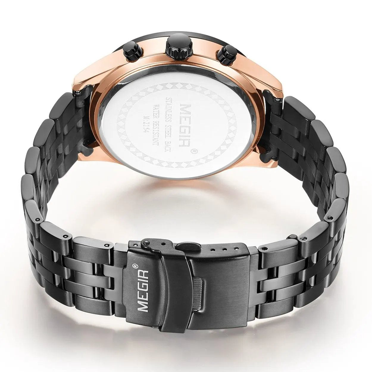 MEGIR Fashion Men Watches Luxury Business Wristwatch Stainless Steel Quartz Watch Calendar Luminous Man Clock Relogio Masculino 2154 by MEGIR WATCH GROUP