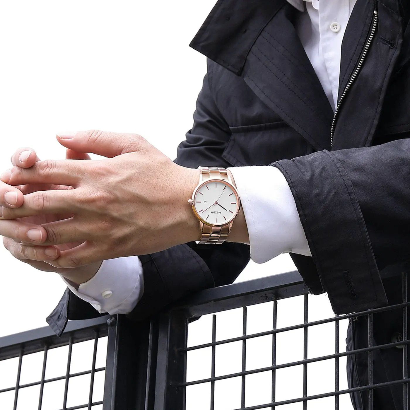 MEGIR Quartz Watch for Men Top Brand Luxury Steel Band Wristwatches Business Casual Date Clock Waterproof Relogio Masculino 2164 by MEGIR WATCH GROUP