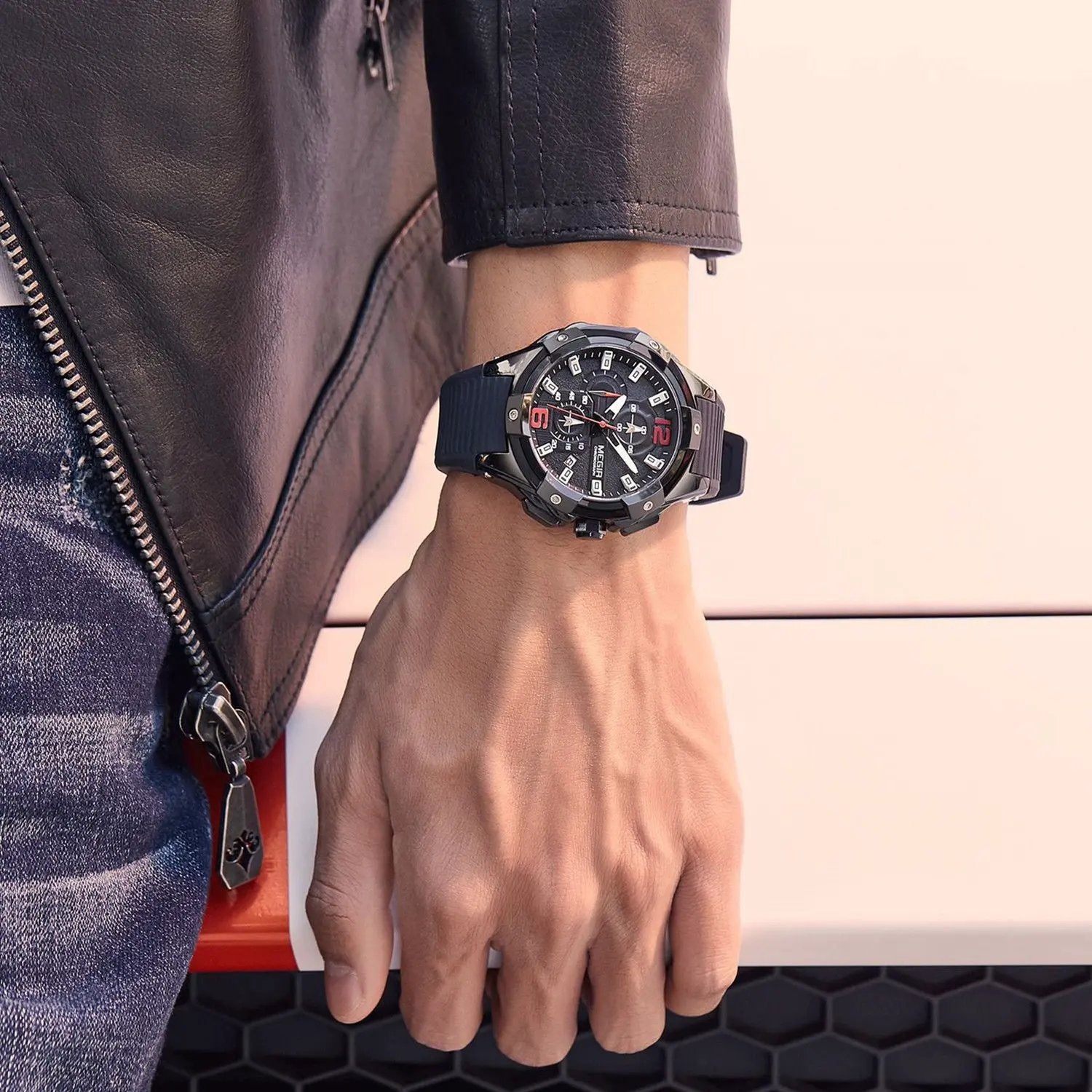 MEGIR Men's Chronograph Original Top Luxury Sports Military Watches for Men Date Luminous Wristwatches Clock Relogio Masculino 2161 by MEGIR WATCH GROUP