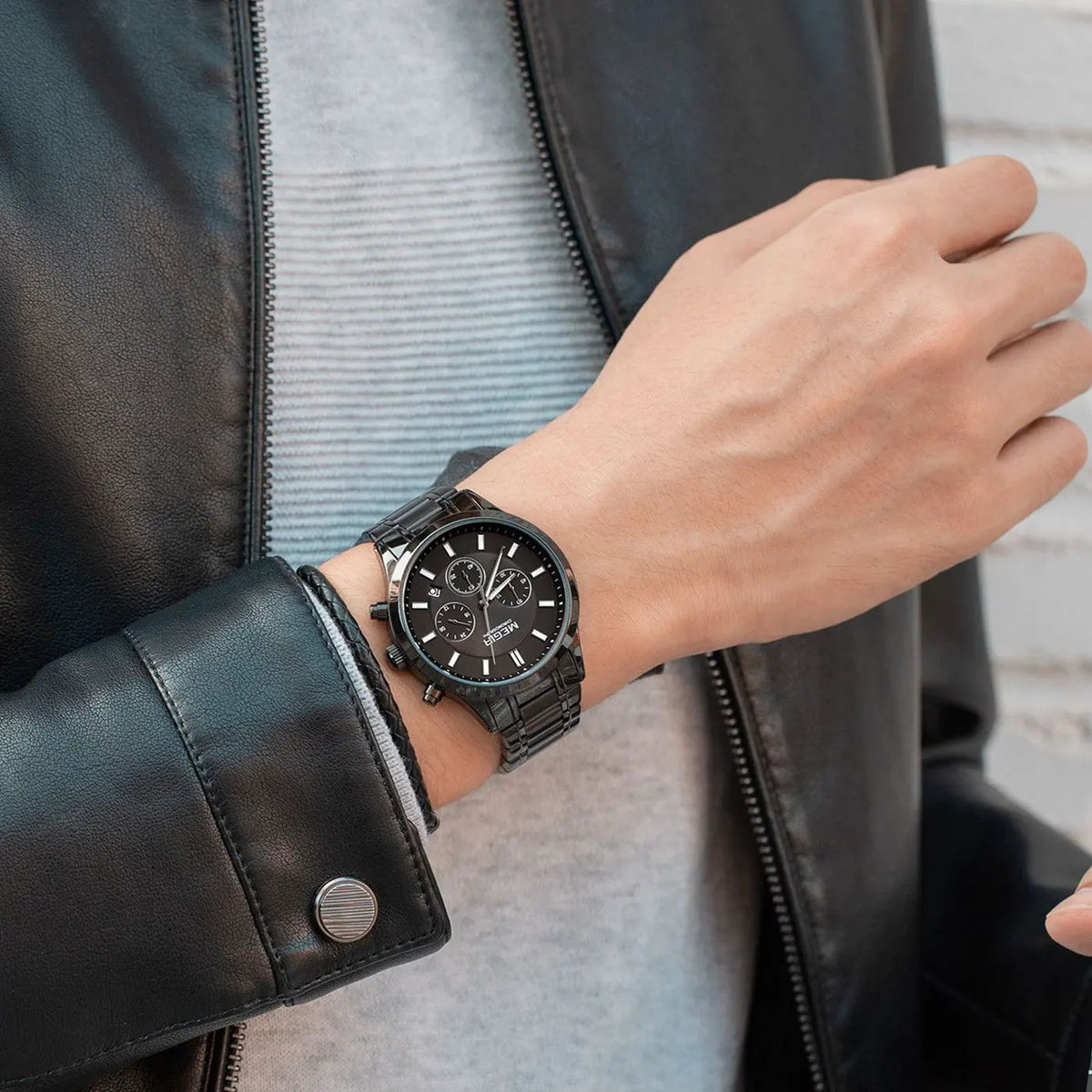 MEGIR Stainless Steel Waterproof Wrist Watches for Men Luminous Chronograph Business Quartz Men's Casual Clock Reloj Hombre 2150 by MEGIR WATCH GROUP