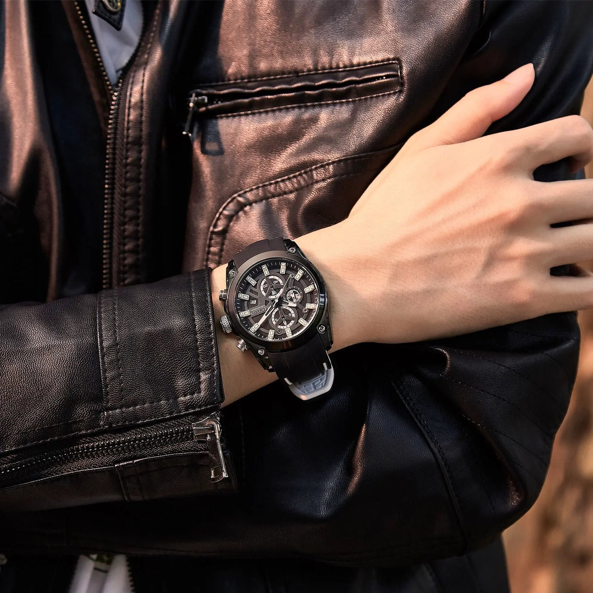 MEGIR Original Blue Sport Watches for Men Luxury Chronograph Man Military Quartz Wristwatch Clock Luminous Big Dial Reloj Hombre 2144 by MEGIR WATCH GROUP