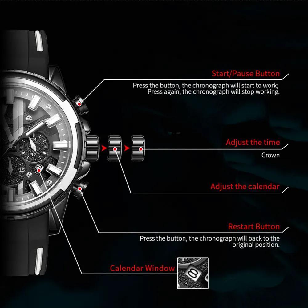 MEGIR New Sport Watch for Luxury Silicone Quartz Casual Wristwatch Waterproof Military Wrist Watch Man Clock Reloj Hombre 2133 by MEGIR WATCH GROUP