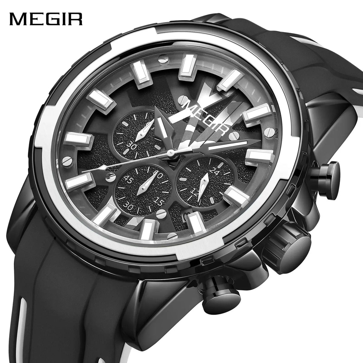 MEGIR New Sport Watch for Luxury Silicone Quartz Casual Wristwatch Waterproof Military Wrist Watch Man Clock Reloj Hombre 2133 by MEGIR WATCH GROUP